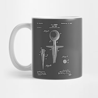 Golf Tee Patent - Golfing Tee Art - Antique Mug